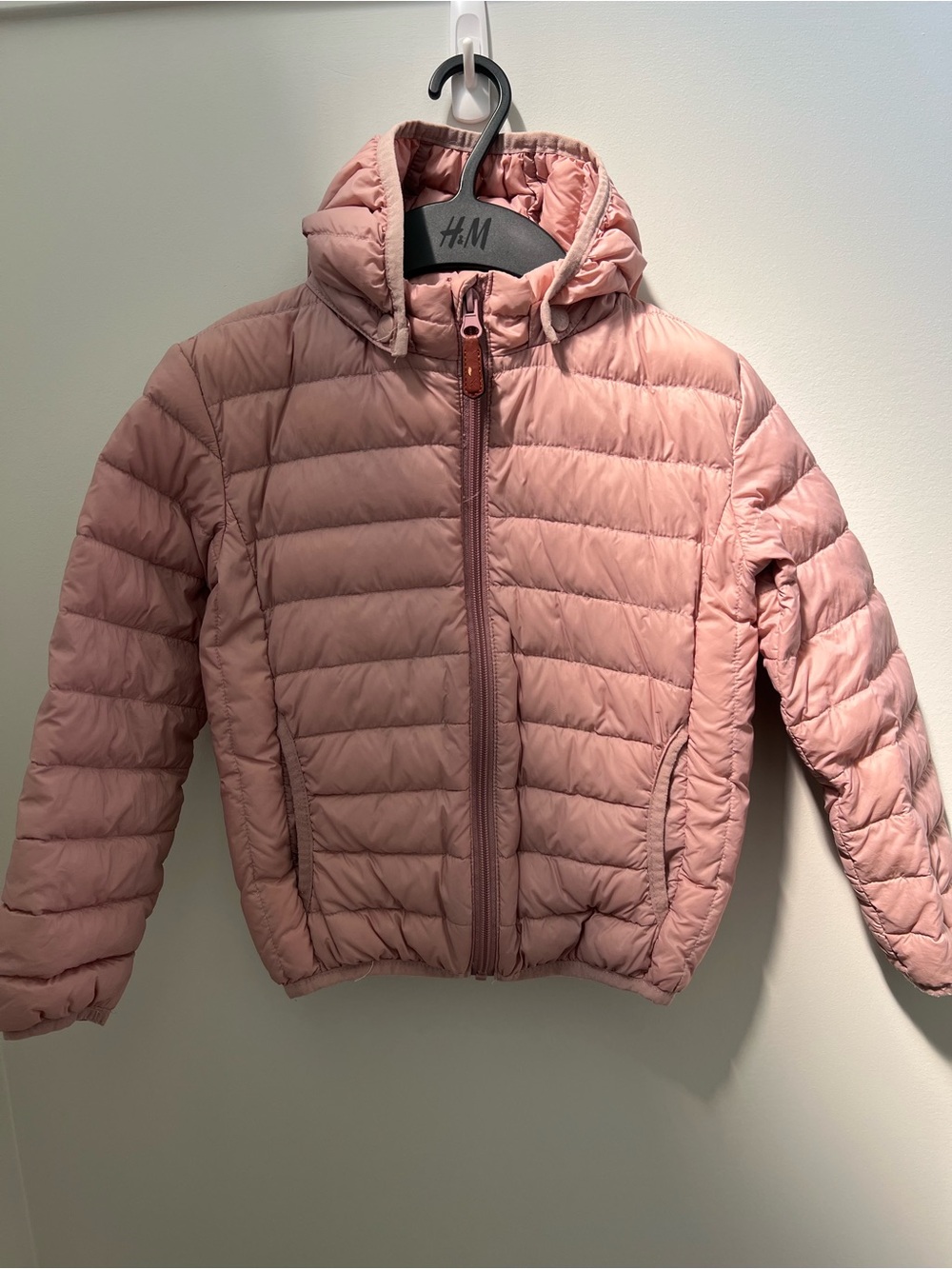 KULING Kids Lightweight Down Feather Quilted Hooded Puffer Jacket - Dusty Pink